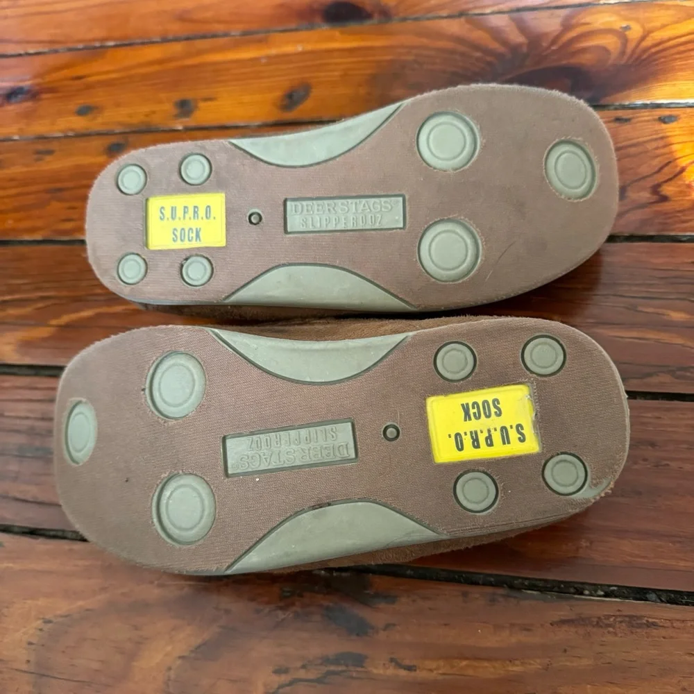 Deer Stags Kids' Lil Spun Slipper in Camel Size 4